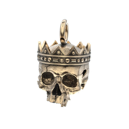 Fallen Kingdom - 9ct Gold Crowned Skull Pendant - BeckonJewel