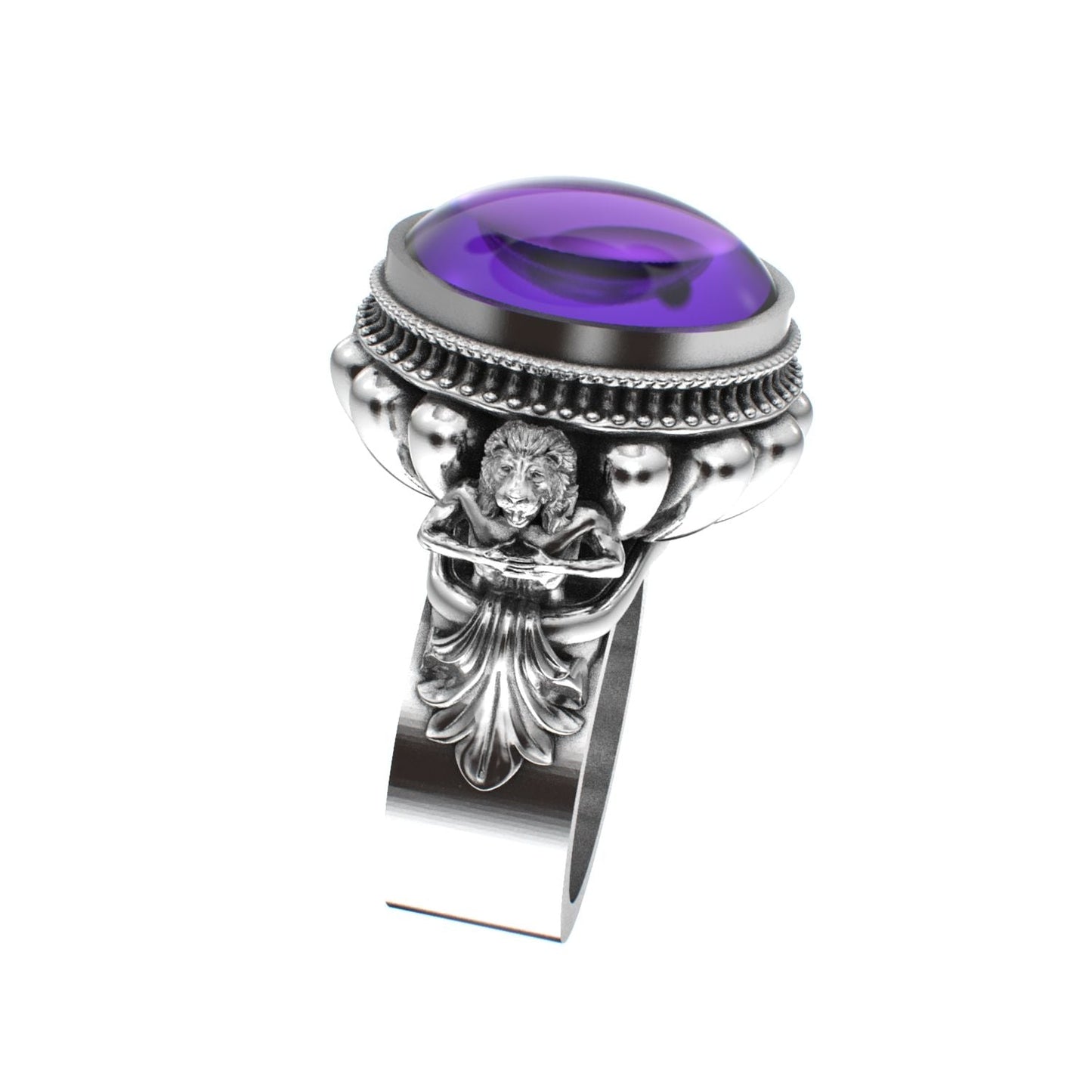 Herculean Ring - Amethyst - 925 Silver - BeckonJewel