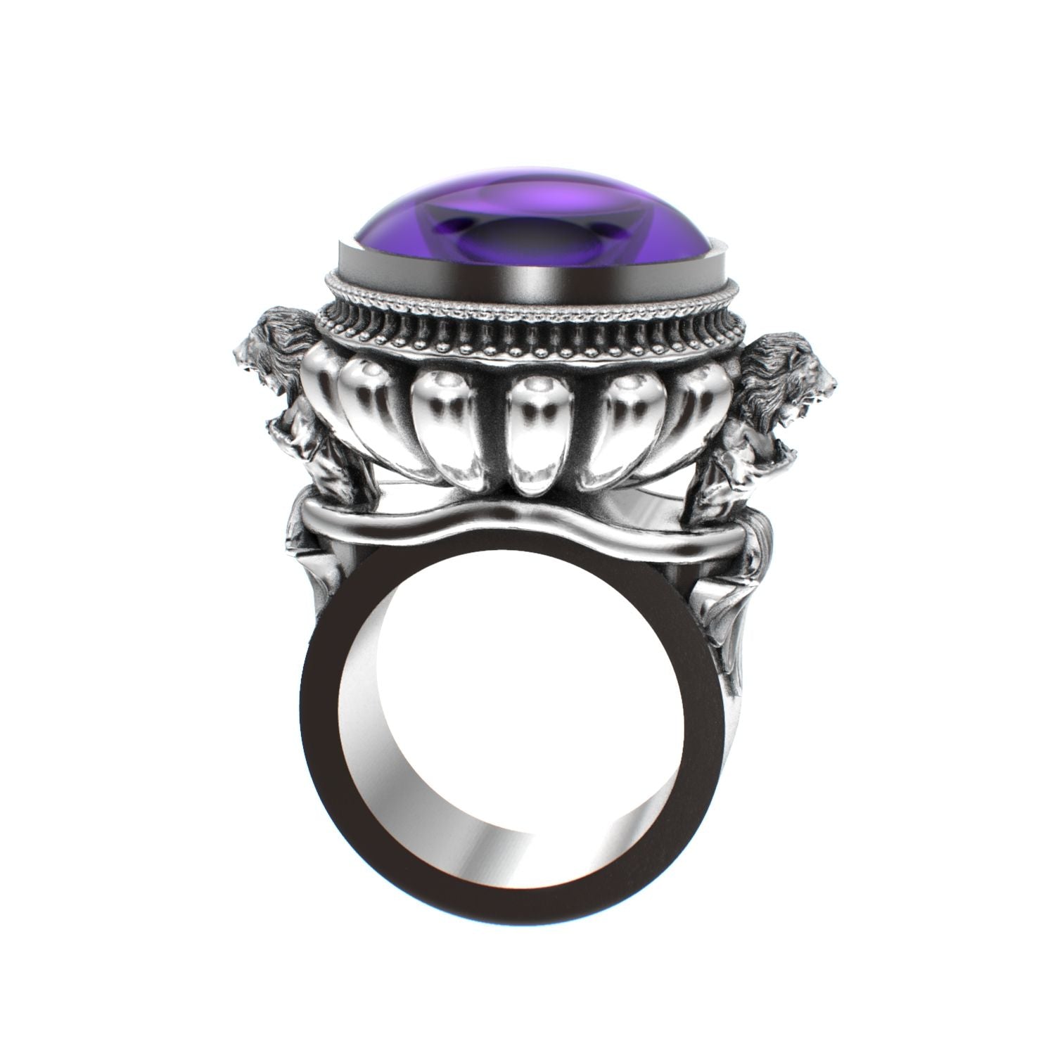 Herculean Ring - Amethyst - 925 Silver - BeckonJewel