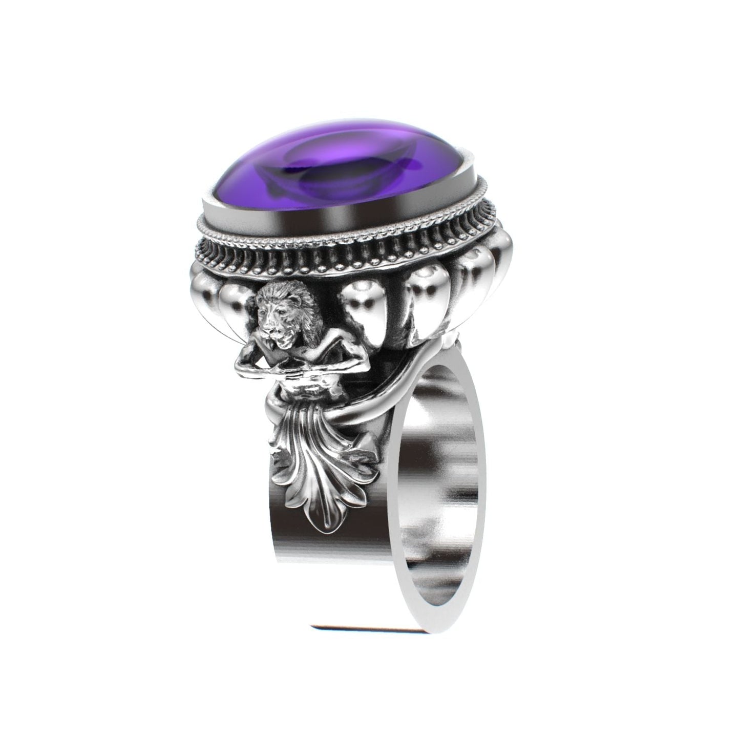 Herculean Ring - Amethyst - 925 Silver - BeckonJewel