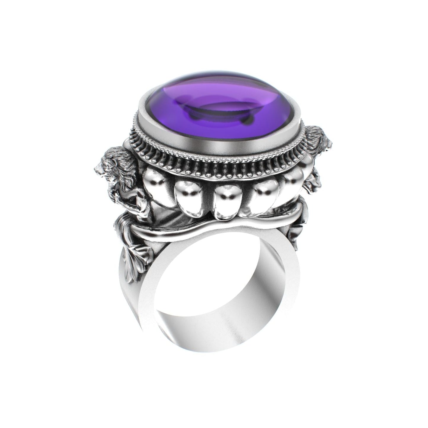 Herculean Ring - Amethyst - 925 Silver - BeckonJewel