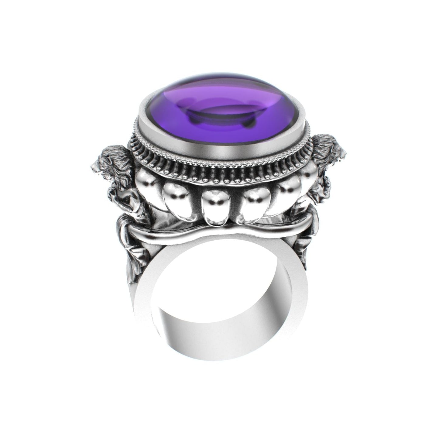 Herculean Ring - Amethyst - 925 Silver - BeckonJewel