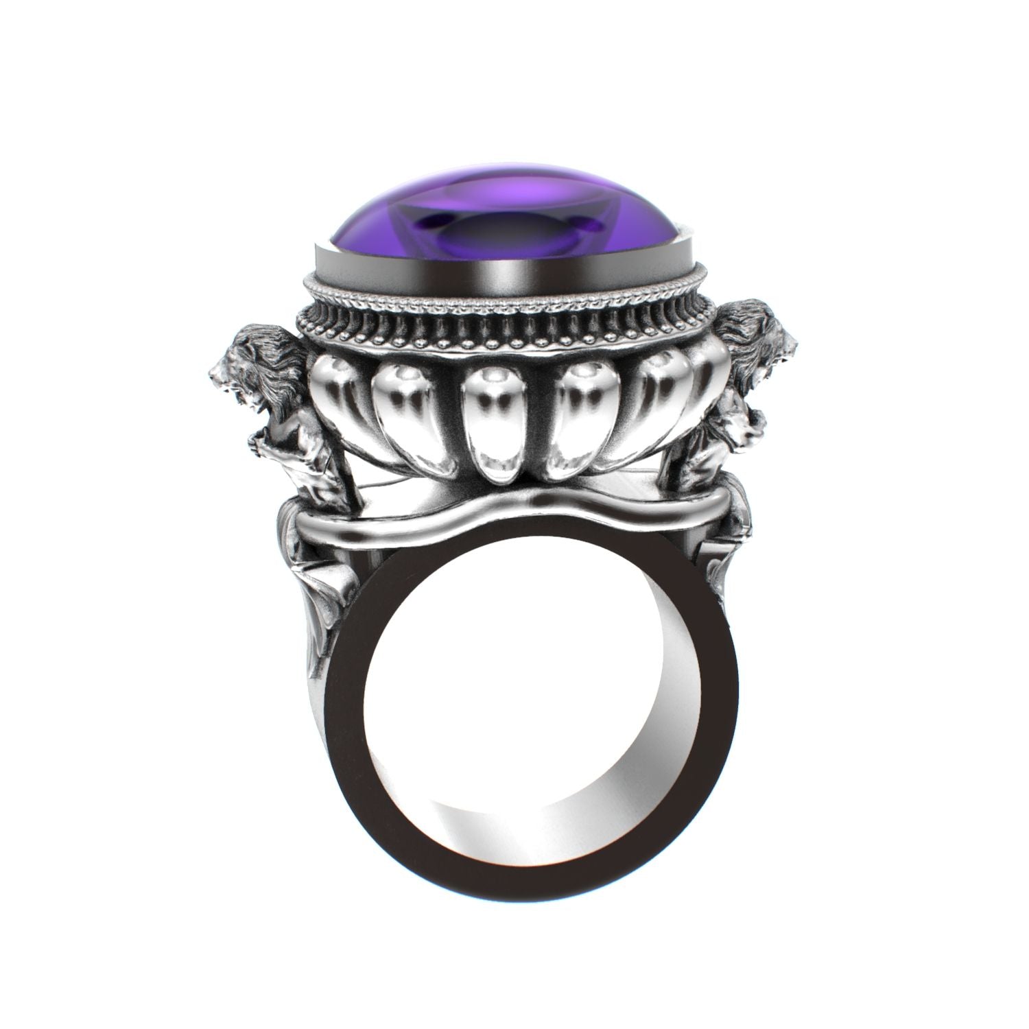 Herculean Ring - Amethyst - 925 Silver - BeckonJewel