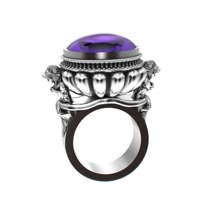 Herculean Ring - Amethyst - 925 Silver - BeckonJewel