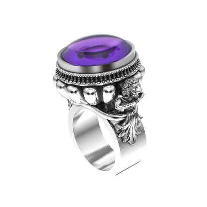 Herculean Ring - Amethyst - 925 Silver - BeckonJewel