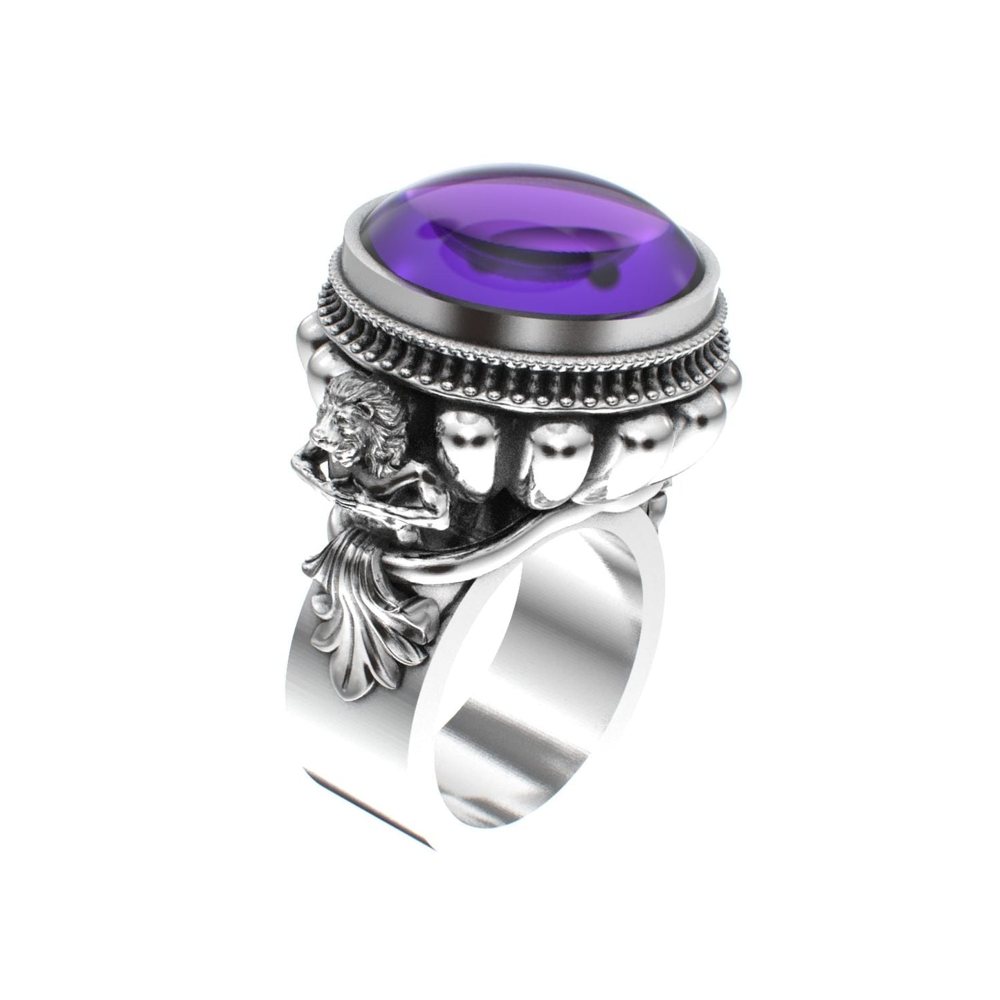 Herculean Ring - Amethyst - 925 Silver - BeckonJewel