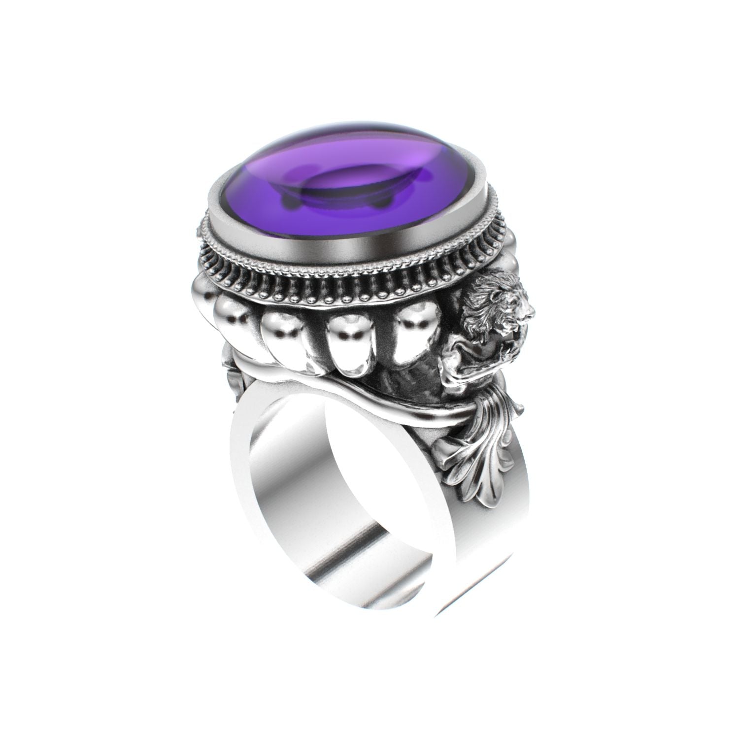 Herculean Ring - Amethyst - 925 Silver - BeckonJewel