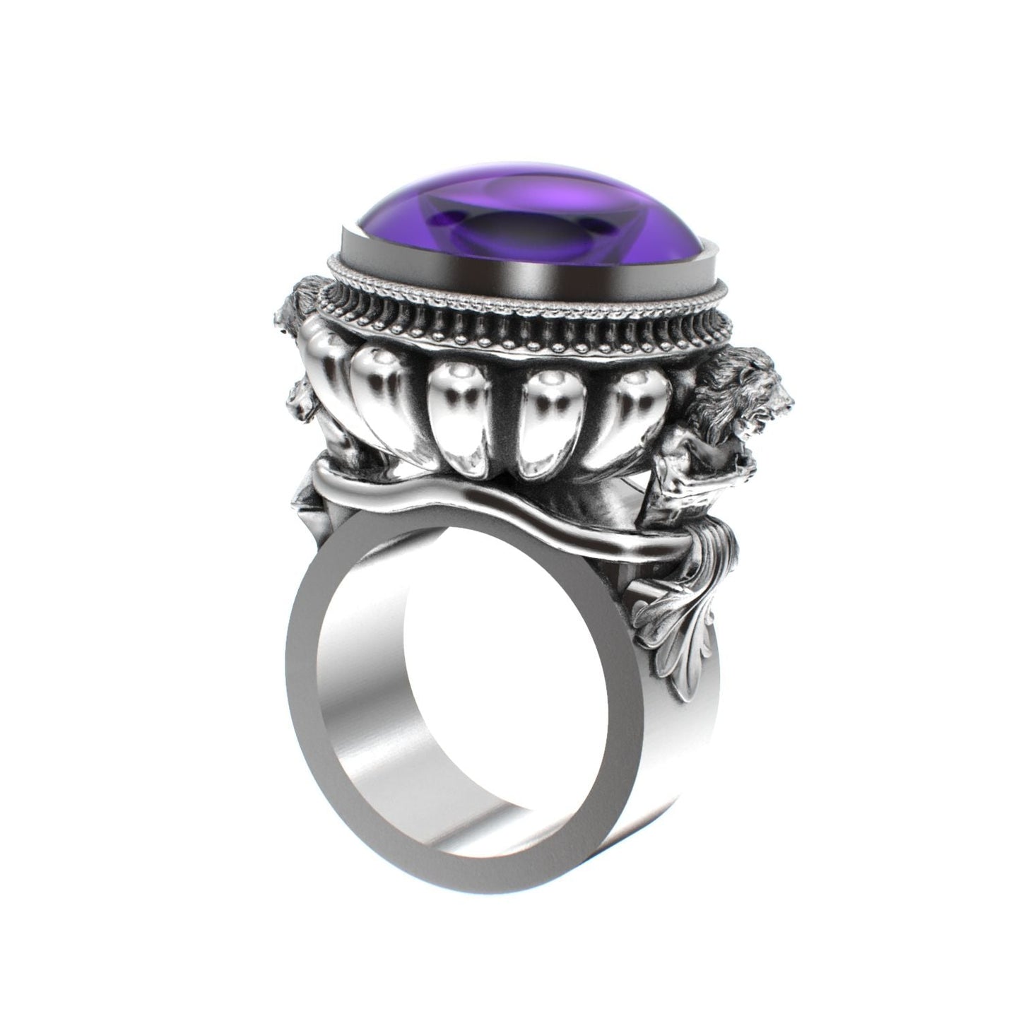 Herculean Ring - Amethyst - 925 Silver - BeckonJewel