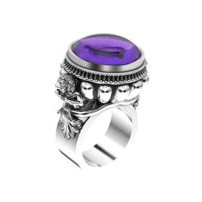 Herculean Ring - Amethyst - 925 Silver - BeckonJewel