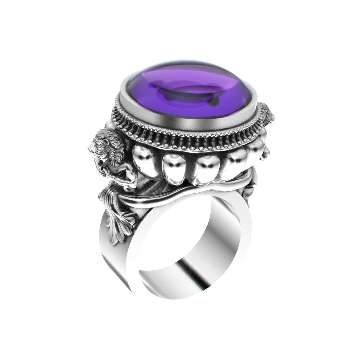 Herculean Ring - Amethyst - 925 Silver - BeckonJewel