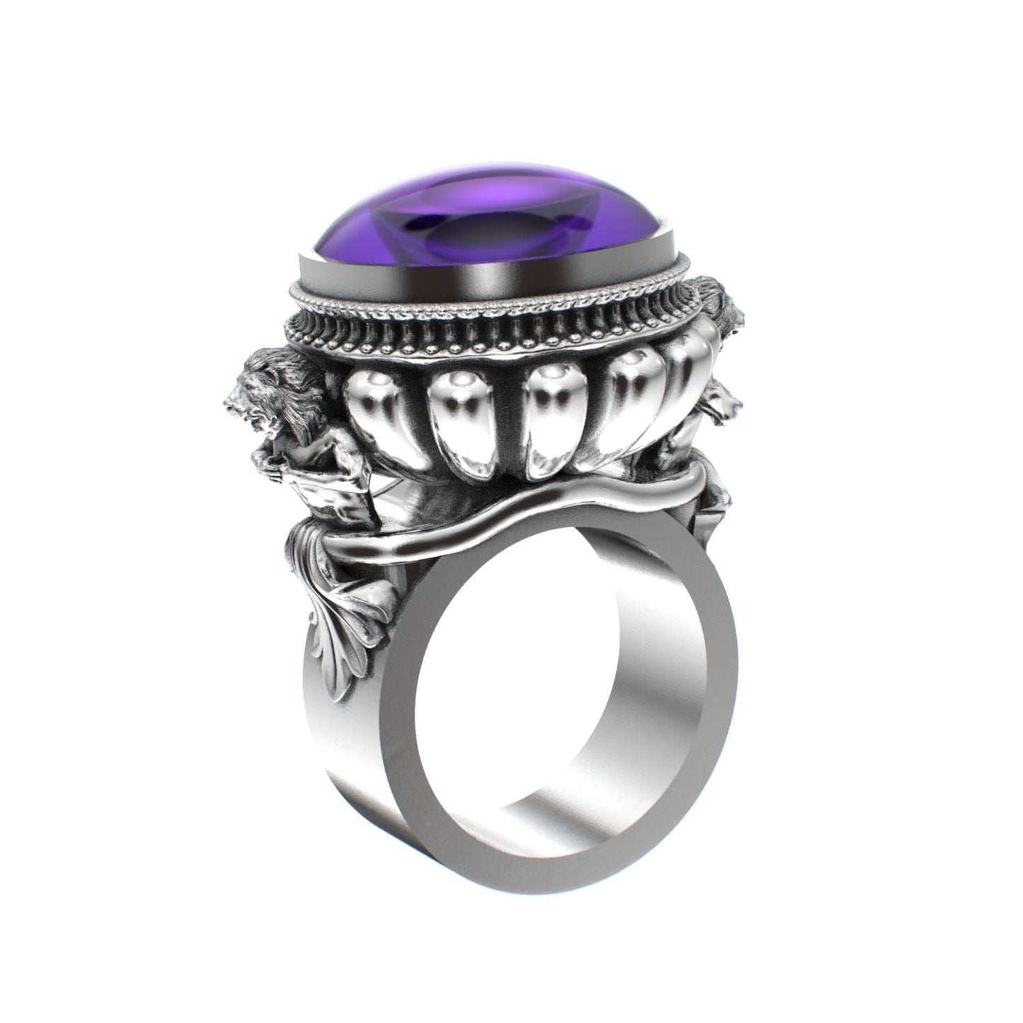 Herculean Ring - Amethyst - 925 Silver - BeckonJewel