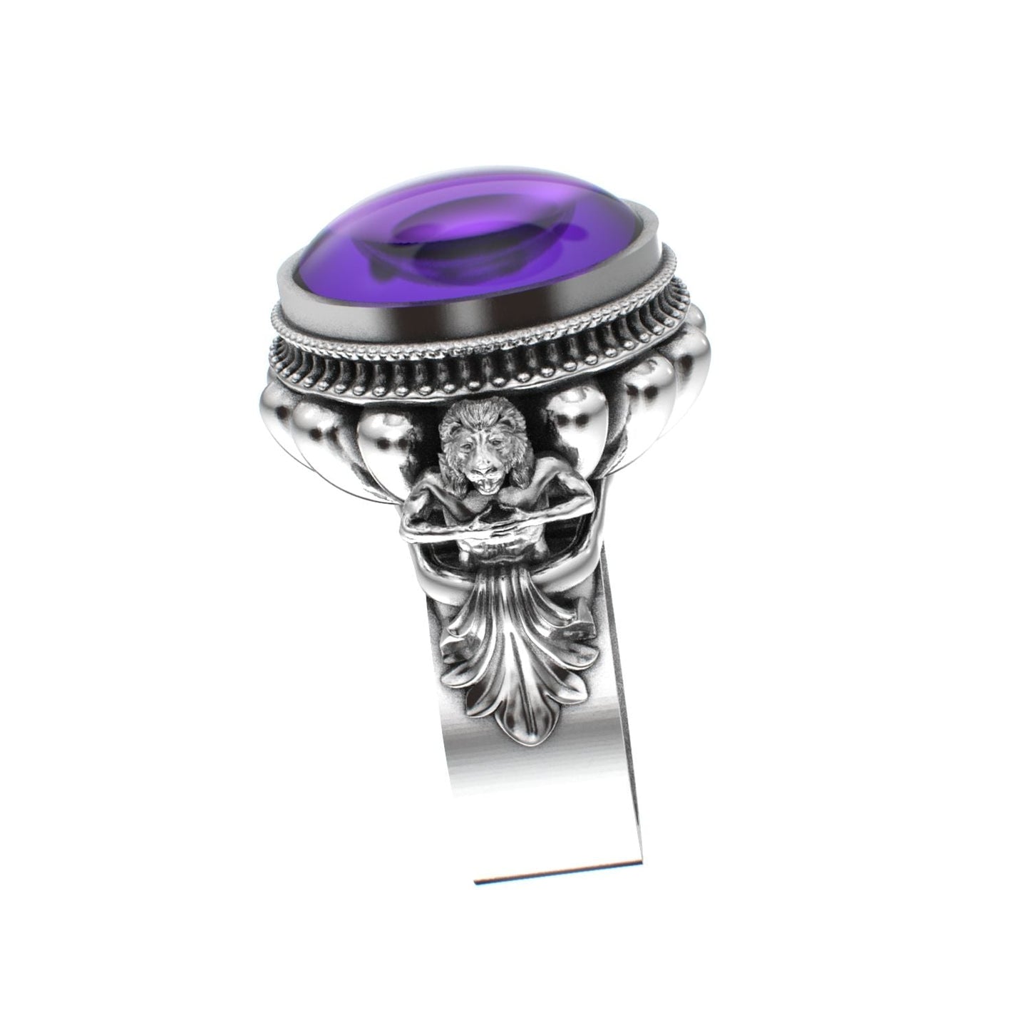 Herculean Ring - Amethyst - 925 Silver - BeckonJewel