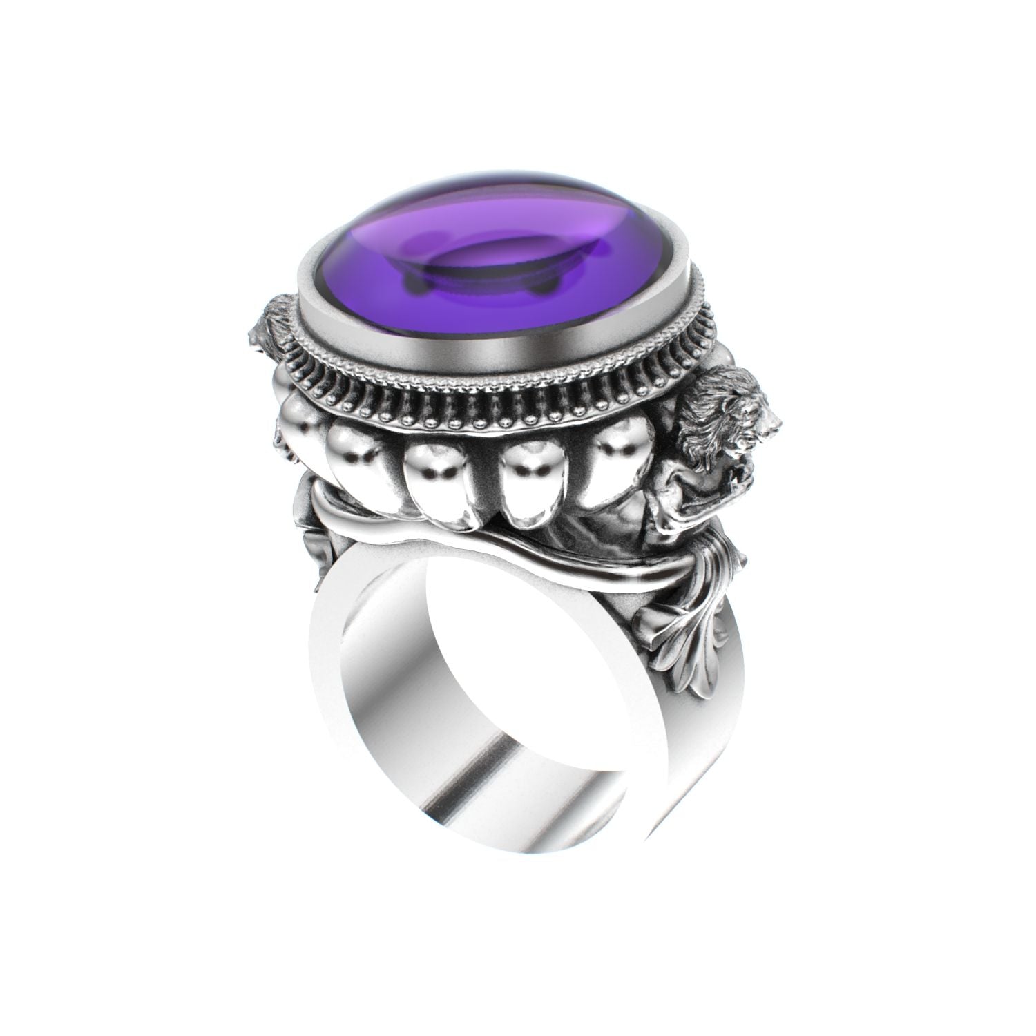 Herculean Ring - Amethyst - 925 Silver - BeckonJewel