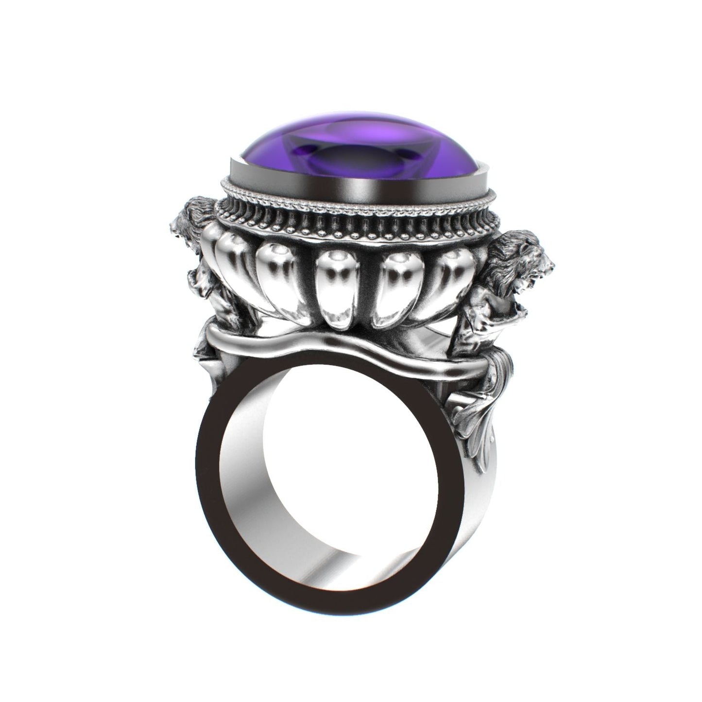 Herculean Ring - Amethyst - 925 Silver - BeckonJewel