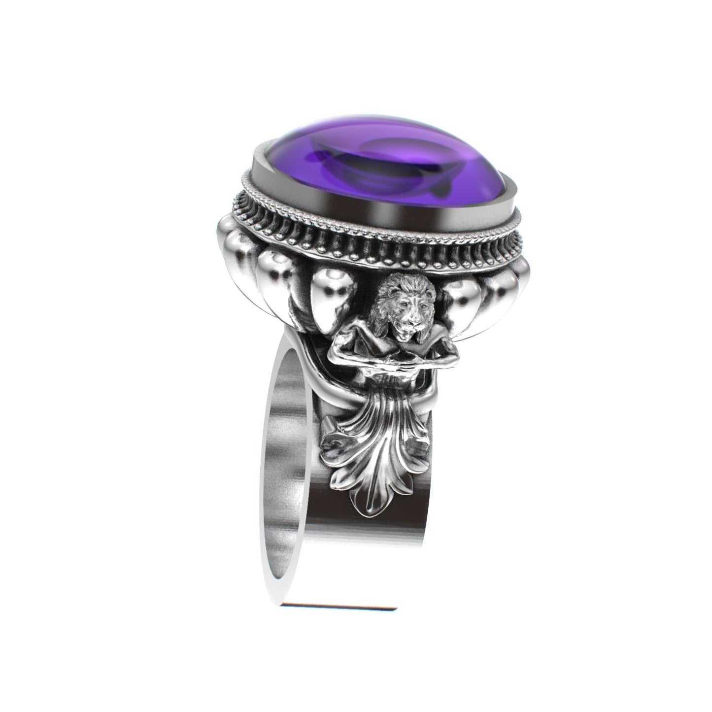 Herculean Ring - Amethyst - 925 Silver - BeckonJewel