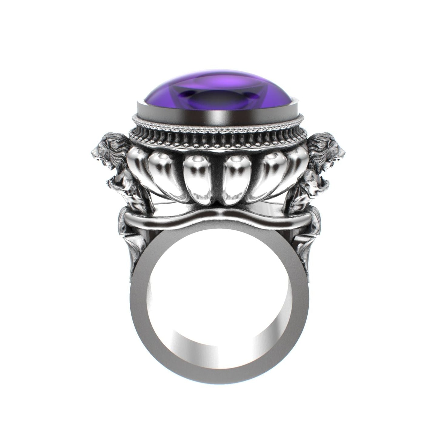 Herculean Ring - Amethyst - 925 Silver - BeckonJewel