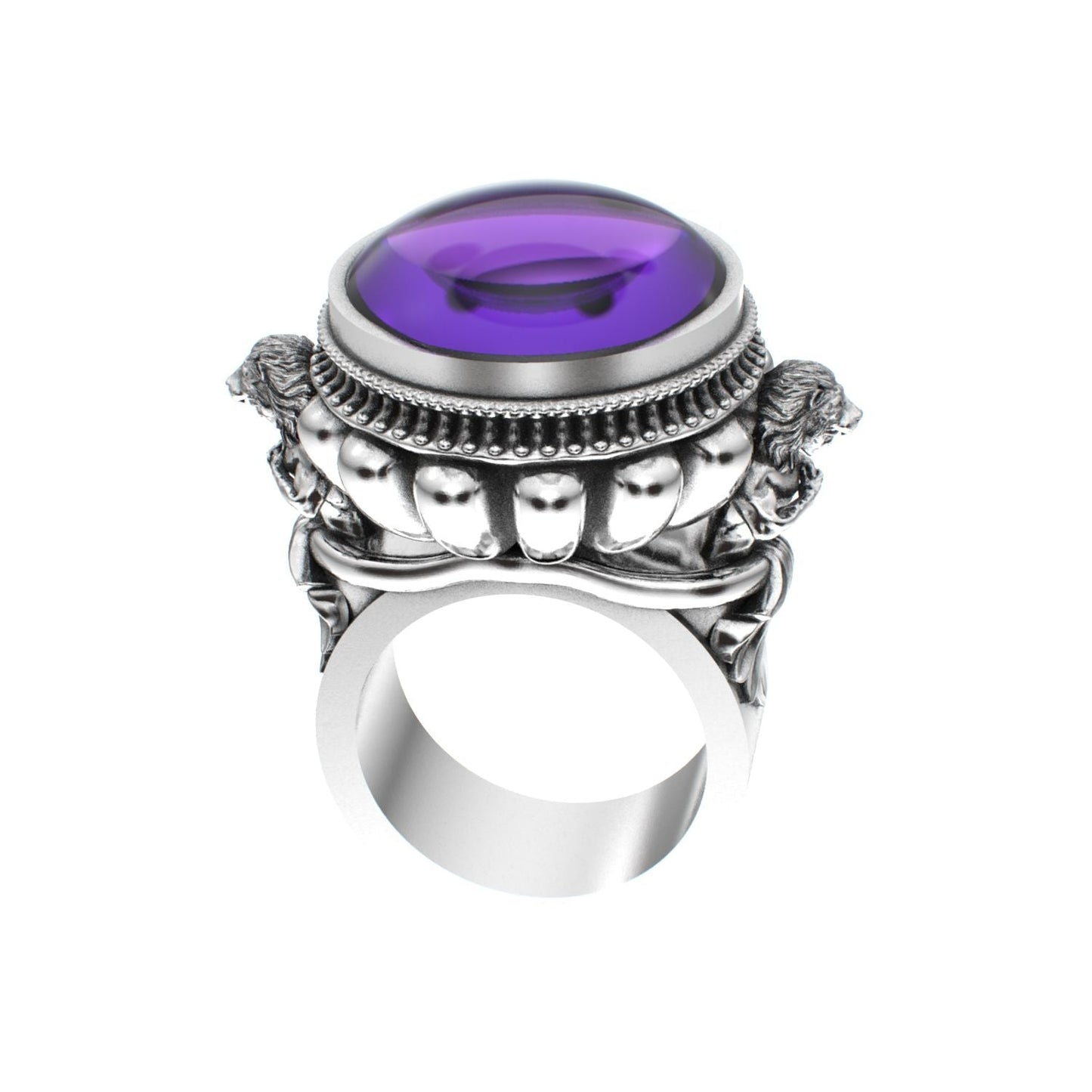 Herculean Ring - Amethyst - 925 Silver - BeckonJewel