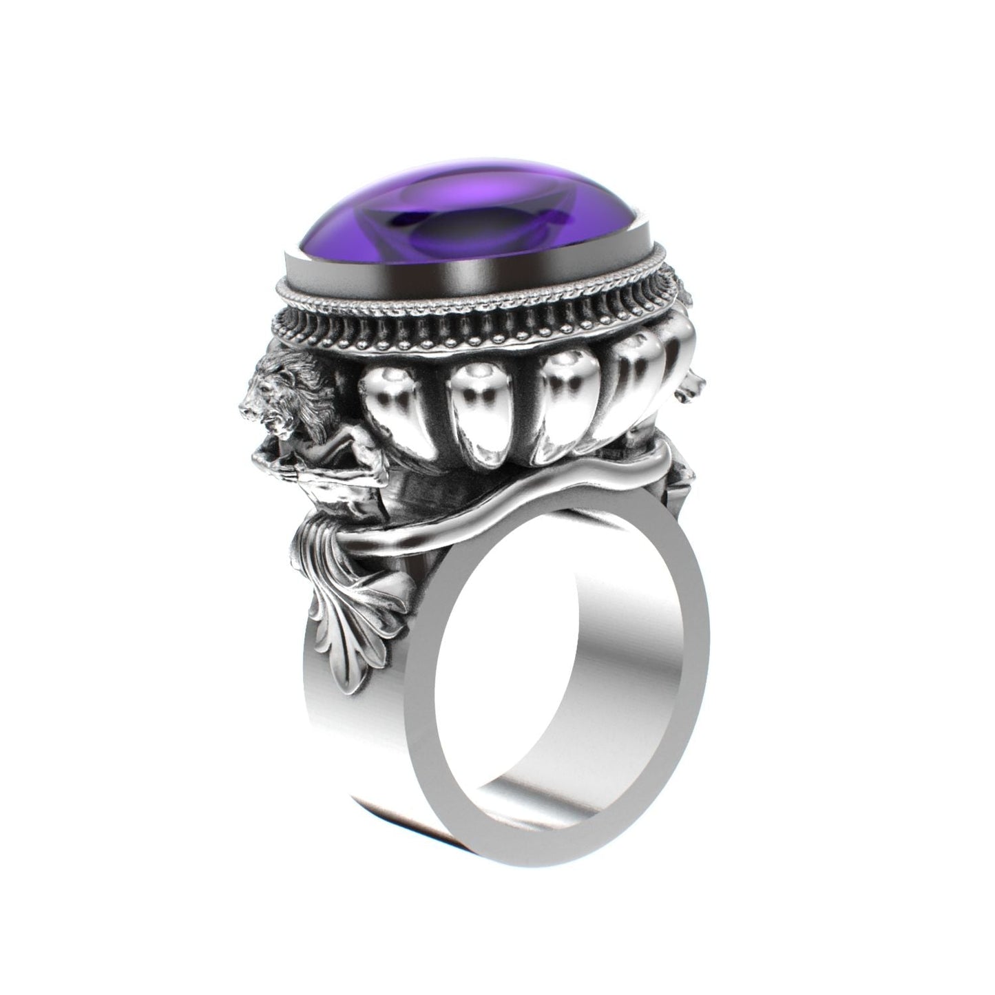 Herculean Ring - Amethyst - 925 Silver - BeckonJewel