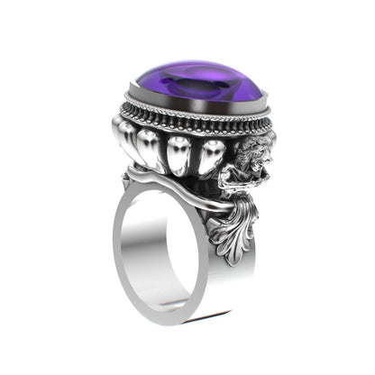 Herculean Ring - Amethyst - 925 Silver - BeckonJewel