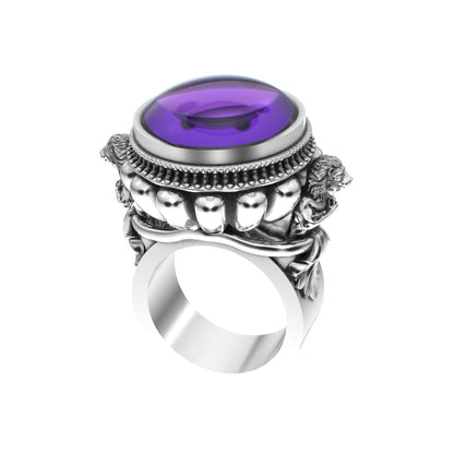 Herculean Ring - Amethyst - 925 Silver - BeckonJewel