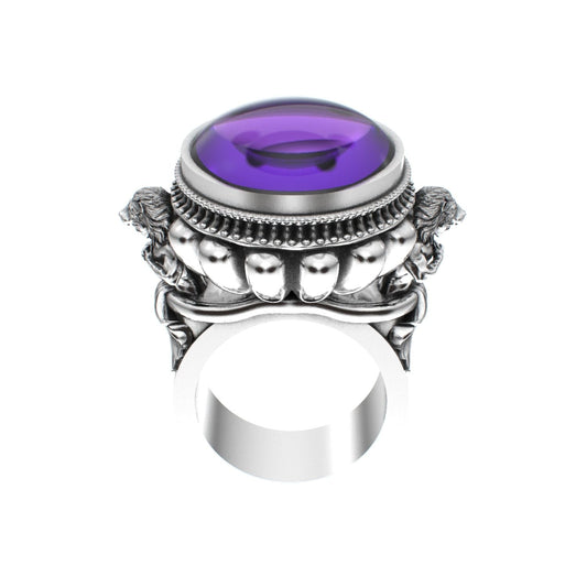 Herculean Ring - Amethyst - 925 Silver - BeckonJewel