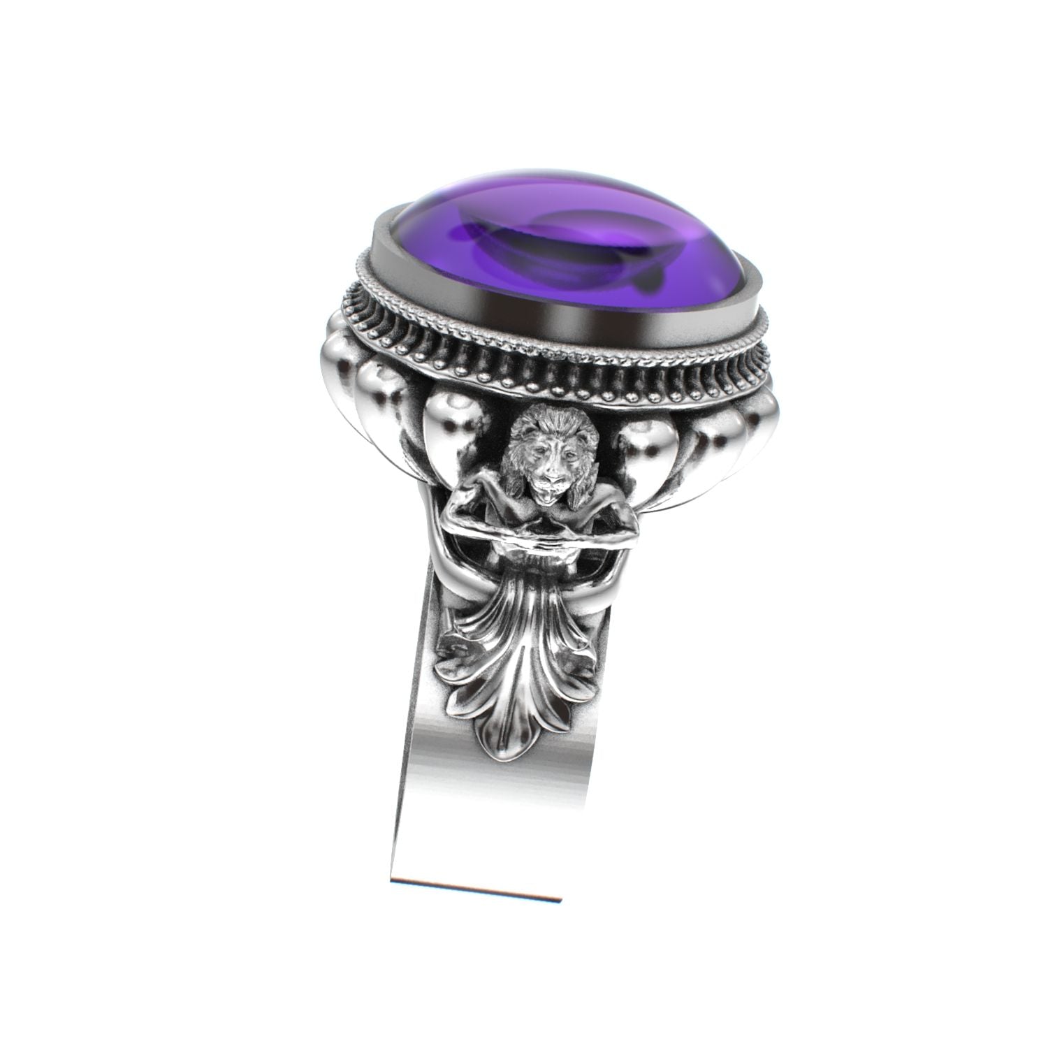 Herculean Ring - Amethyst - 925 Silver - BeckonJewel