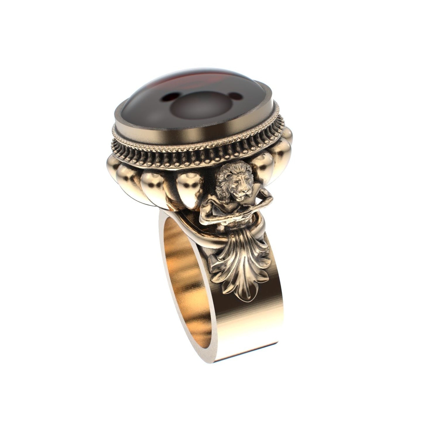 Herculean Ring - Garnet - 9ct Gold - BeckonJewel