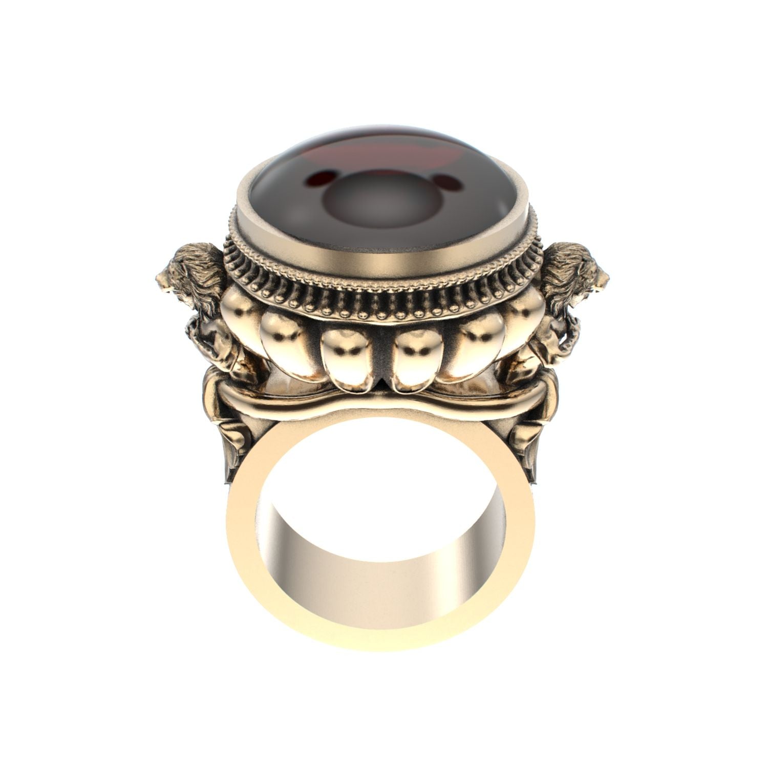 Herculean Ring - Garnet - 9ct Gold - BeckonJewel