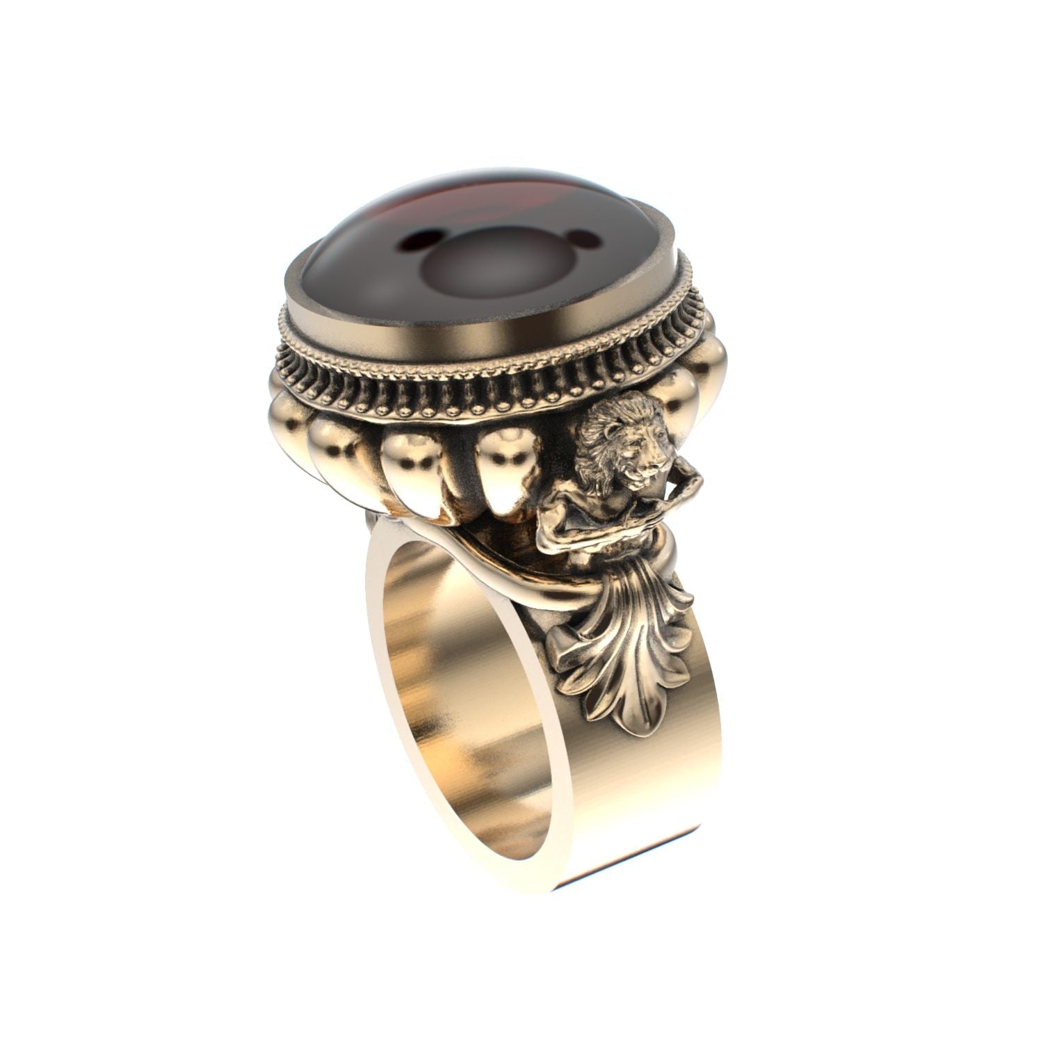 Herculean Ring - Garnet - 9ct Gold - BeckonJewel