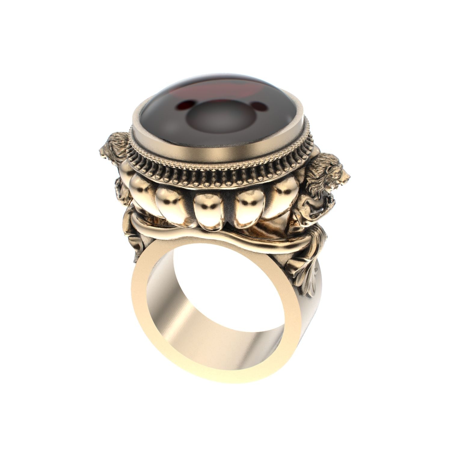 Herculean Ring - Garnet - 9ct Gold - BeckonJewel