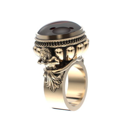 Herculean Ring - Garnet - 9ct Gold - BeckonJewel