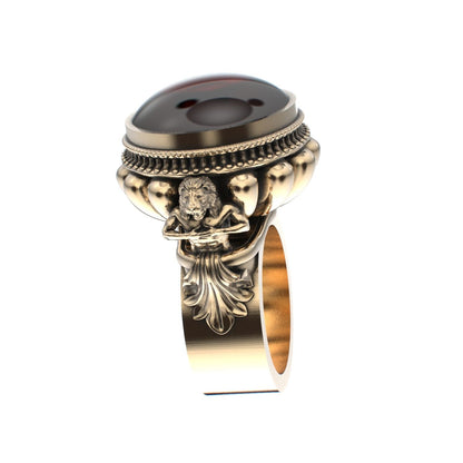 Herculean Ring - Garnet - 9ct Gold - BeckonJewel