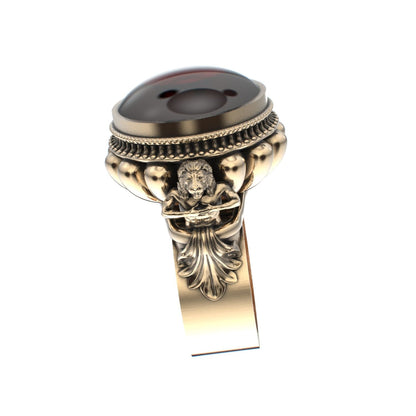 Herculean Ring - Garnet - 9ct Gold - BeckonJewel