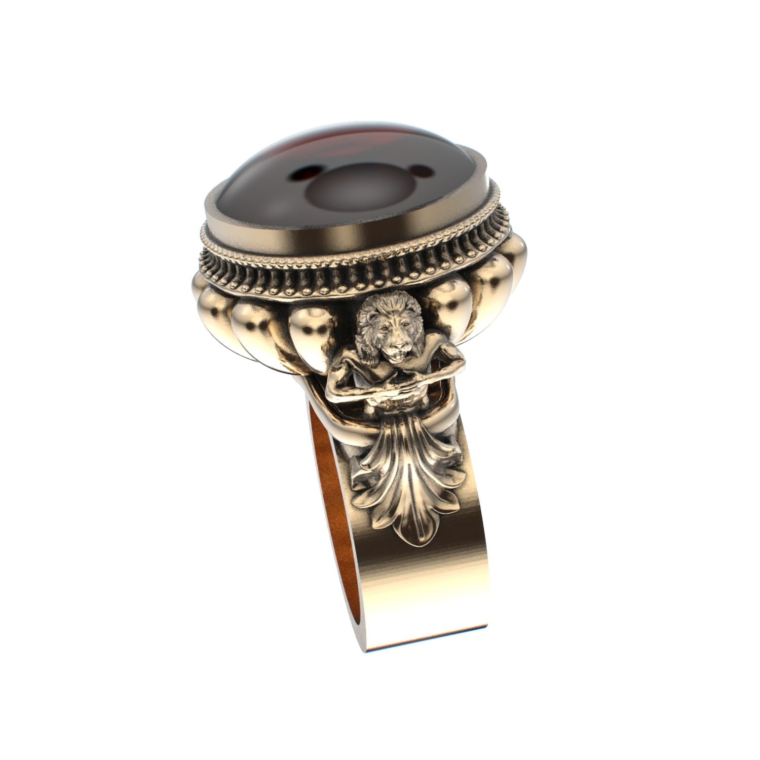 Herculean Ring - Garnet - 9ct Gold - BeckonJewel