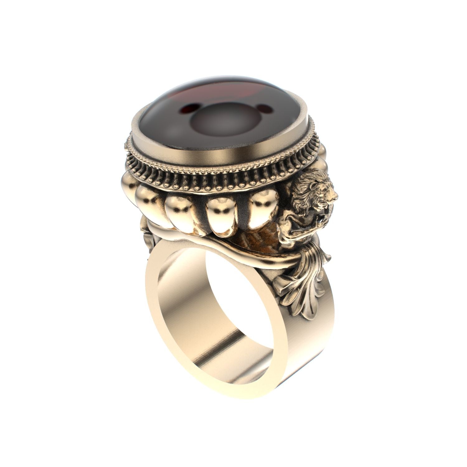 Herculean Ring - Garnet - 9ct Gold - BeckonJewel