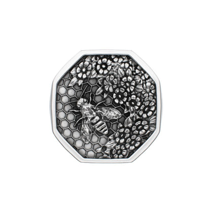 Honeycomb Bee Signet Ring - BeckonJewel