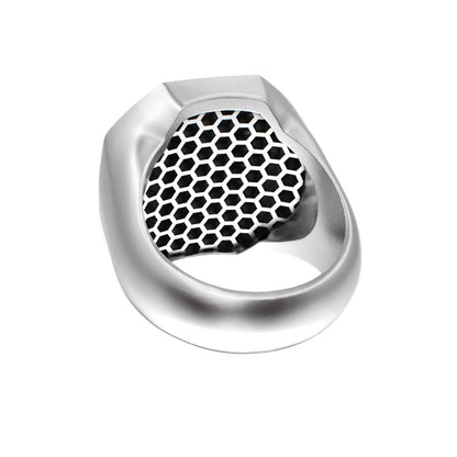 Honeycomb Bee Signet Ring - BeckonJewel