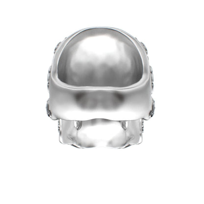 Large Sugar Skull Ring - 925 Silver - BeckonJewel