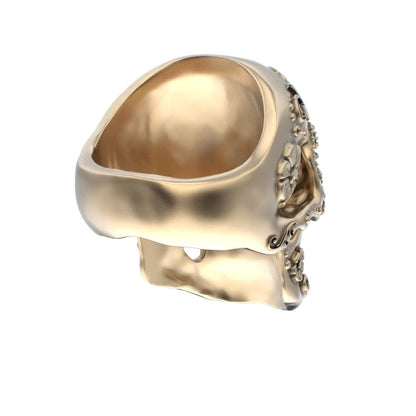 Large Sugar Skull Ring - 9ct Gold