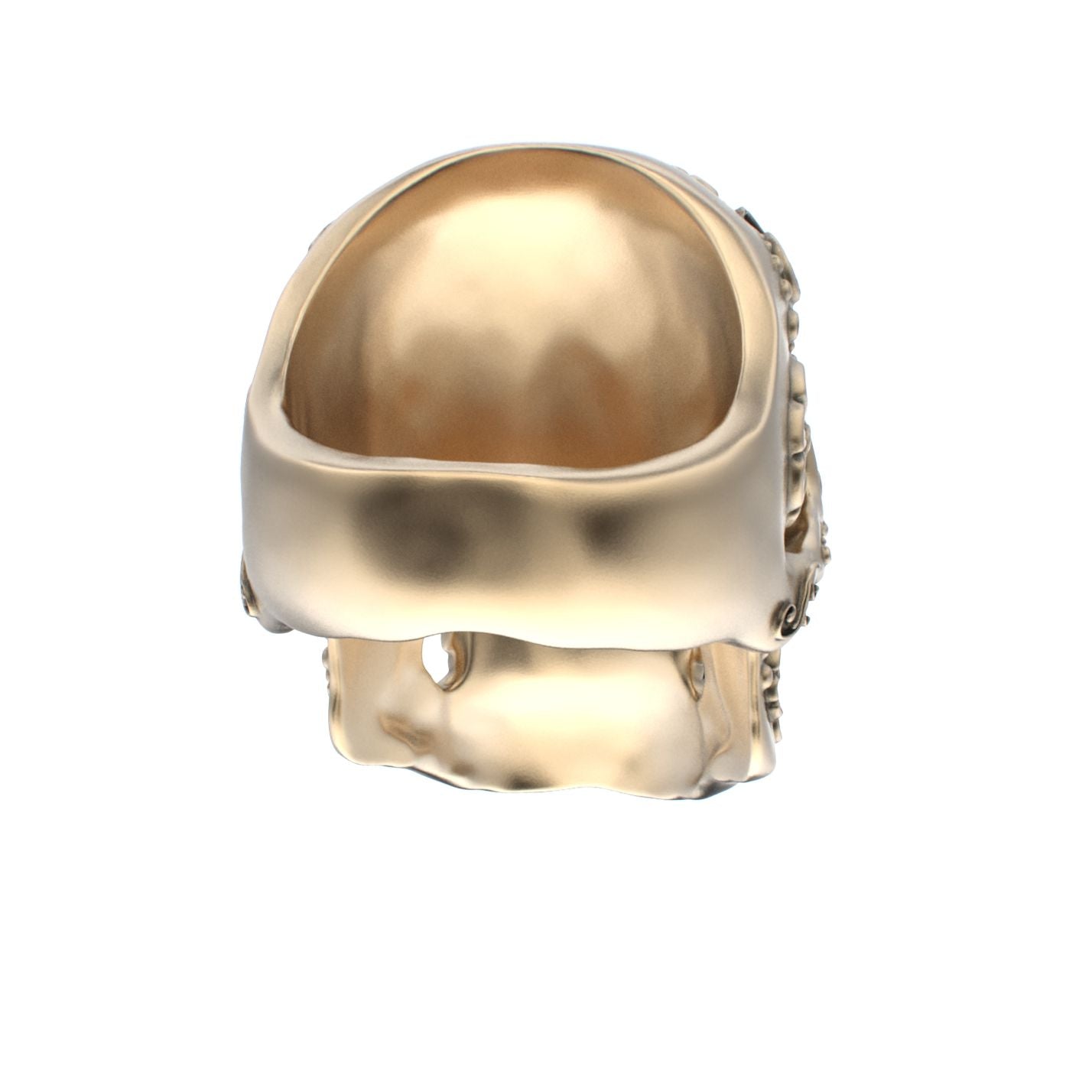 Large Sugar Skull Ring - 9ct Gold