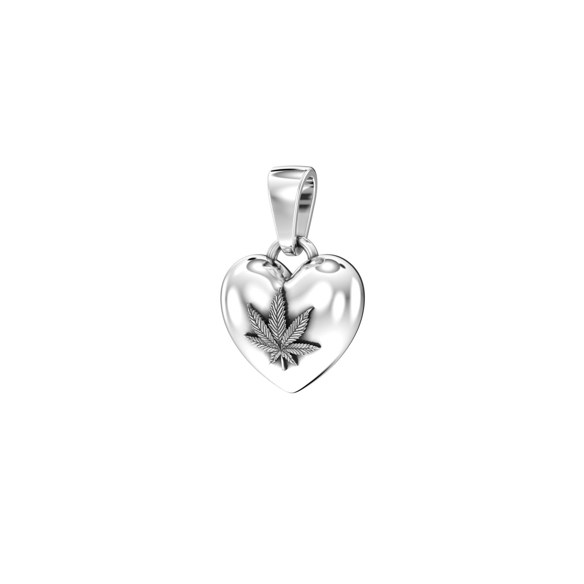 Leaf & Heart Pendant | Handcrafted Solid Sterling Silver - BeckonJewel