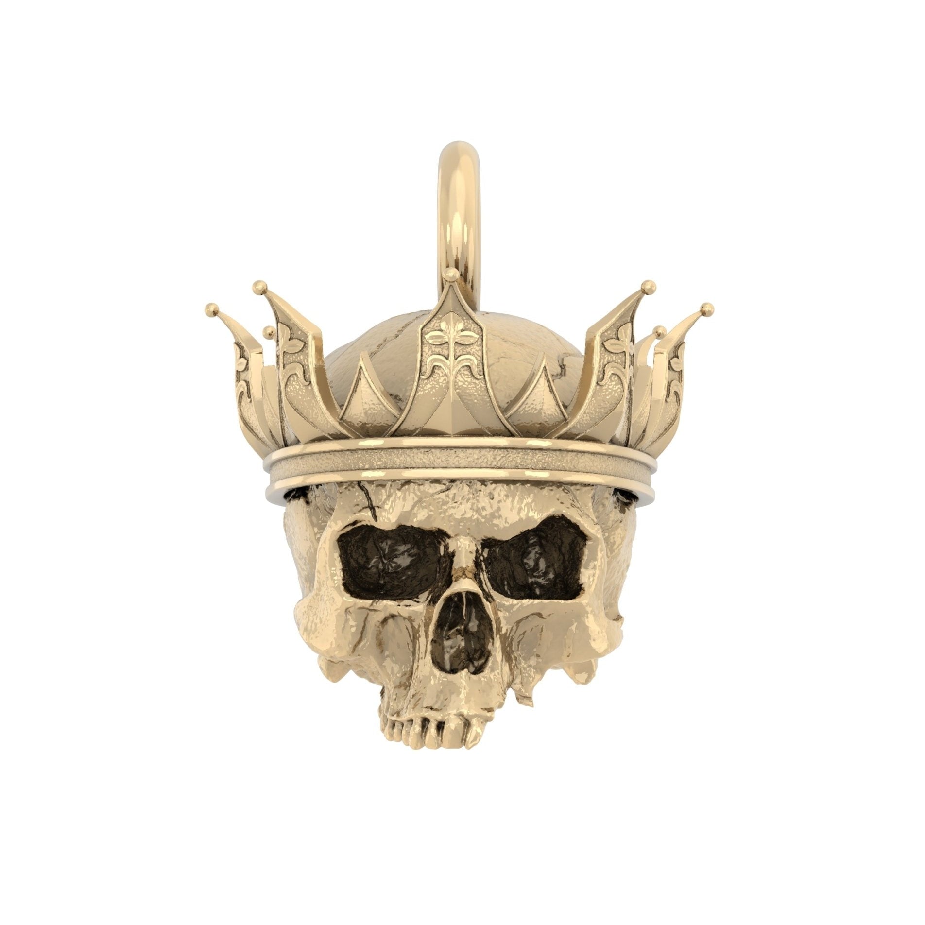 Liege Skull Pendant | Handcrafted Solid 9ct Yellow Gold - BeckonJewel