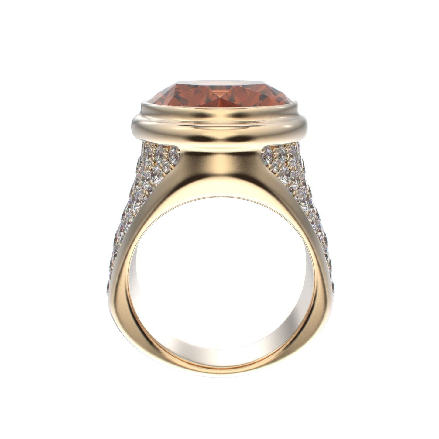 Signature Ring - Citrine & Diamond - 9ct Gold - BeckonJewel