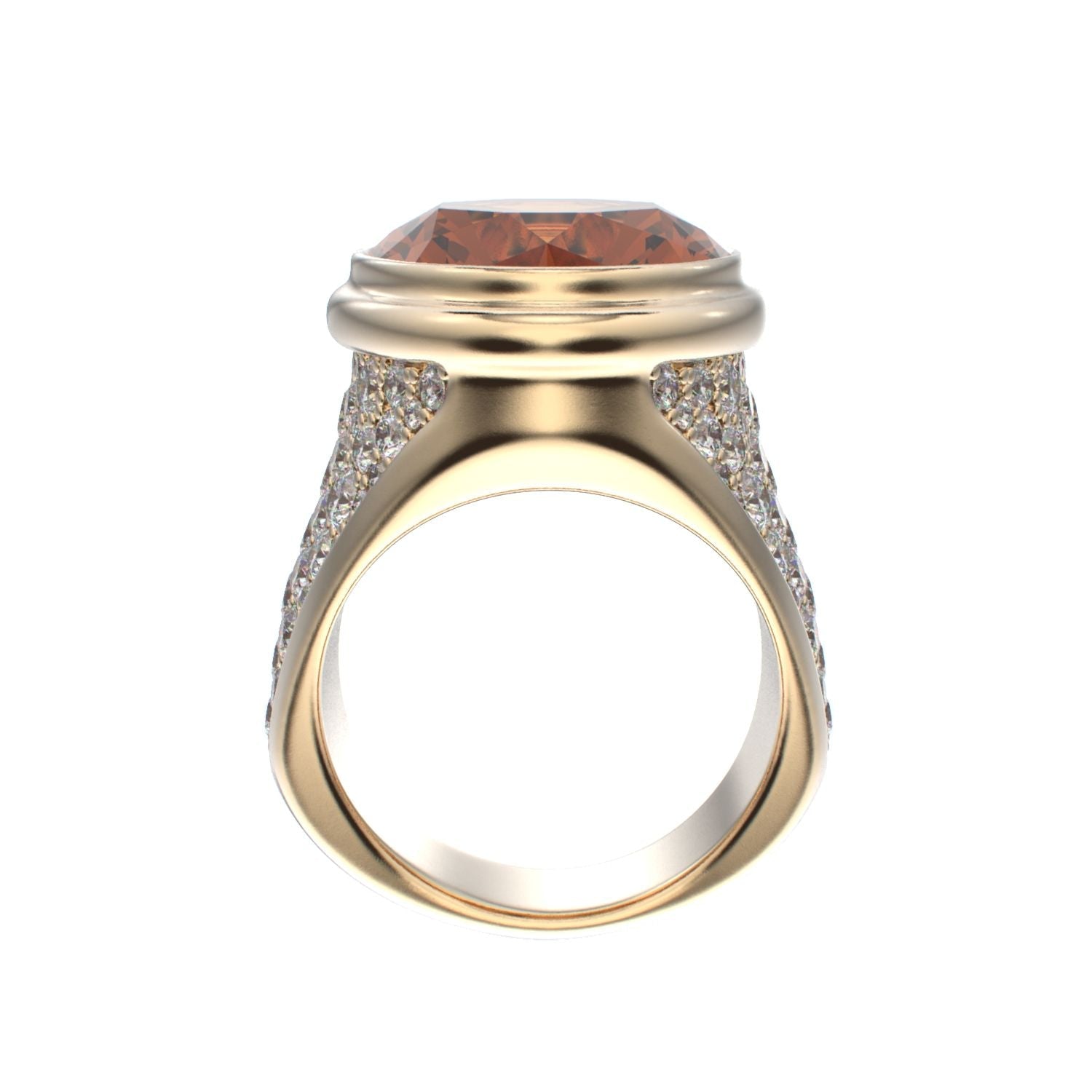 Signature Ring - Citrine & Diamond - 9ct Gold - BeckonJewel