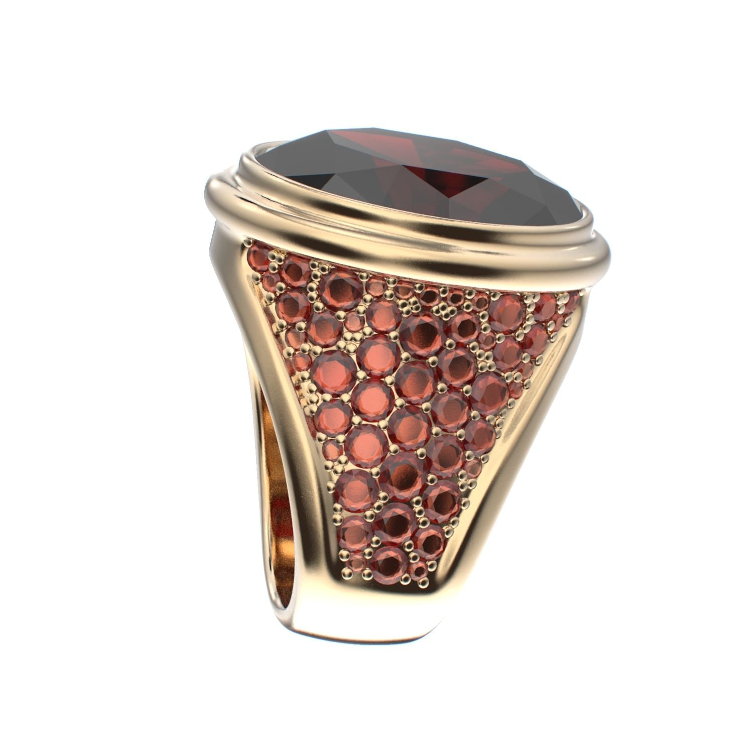 Signature Ring - Garnet - 9ct Gold - BeckonJewel