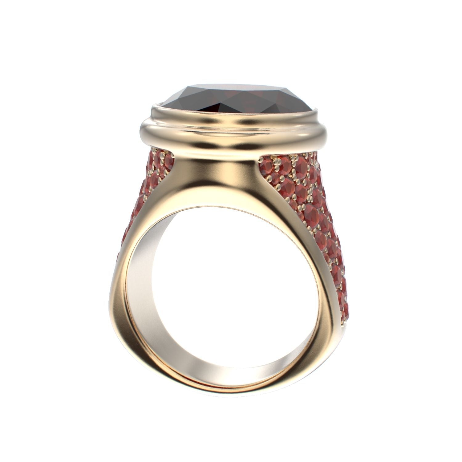 Signature Ring - Garnet - 9ct Gold - BeckonJewel