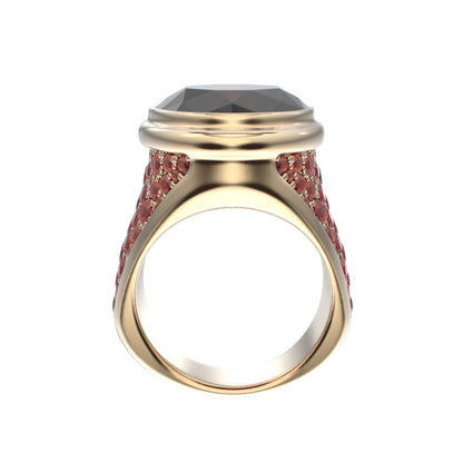 Signature Ring - Garnet - 9ct Gold - BeckonJewel