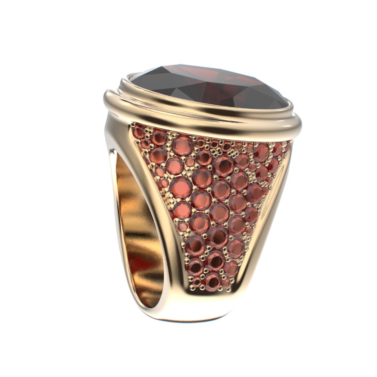 Signature Ring - Garnet - 9ct Gold - BeckonJewel