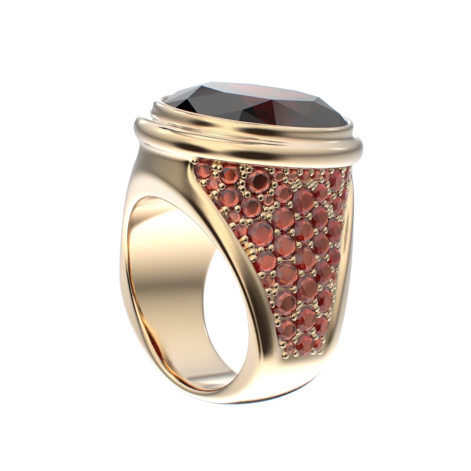 Signature Ring - Garnet - 9ct Gold - BeckonJewel