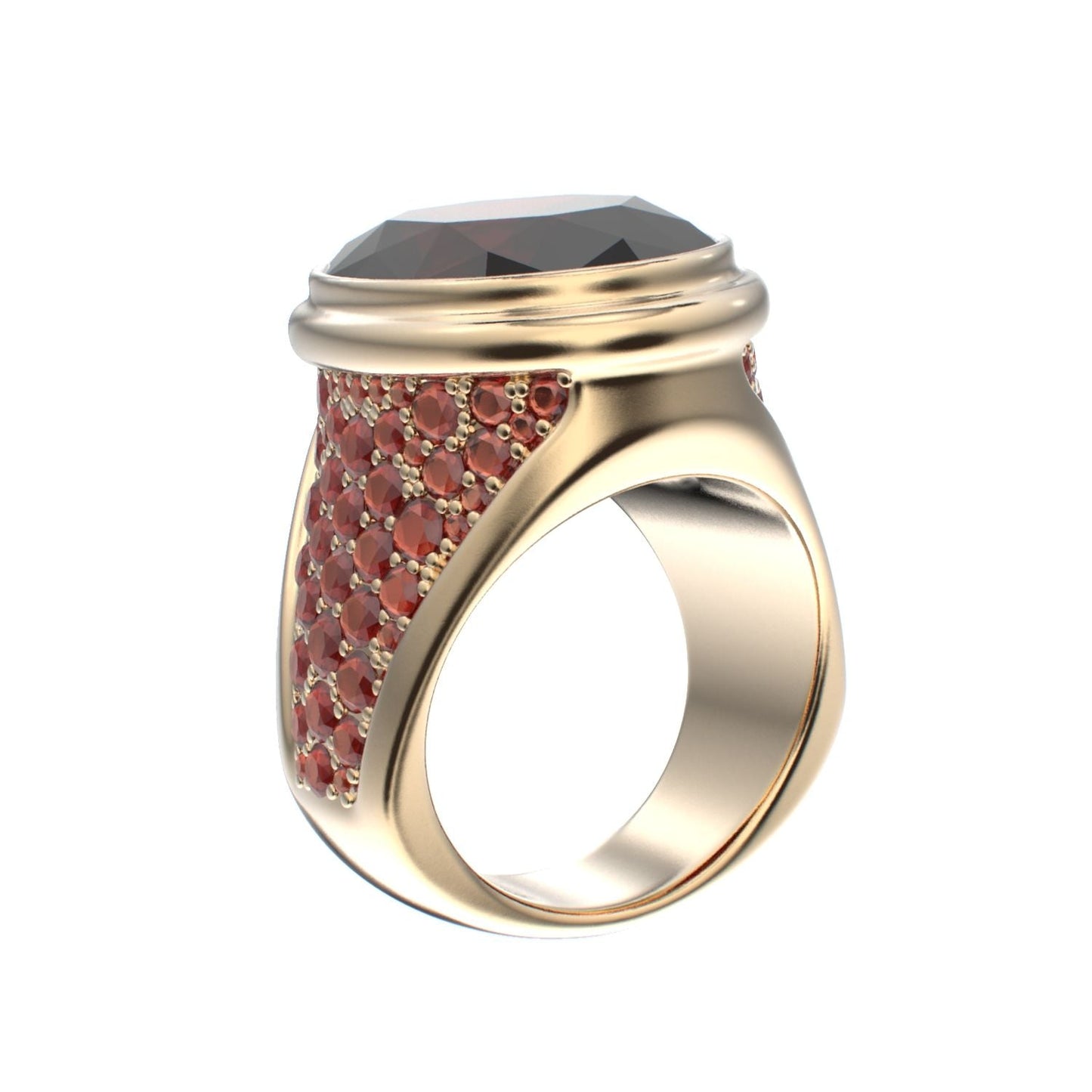 Signature Ring - Garnet - 9ct Gold - BeckonJewel